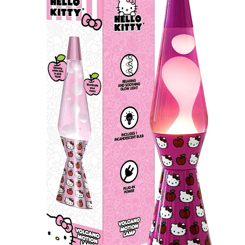 Hello Kitty Pink and White Volcano Motion Lamp